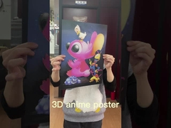 DGZ Naruto Messi Ronaldo Esporte 3D Flip Motion Lenticular Pôsteres de Anime 40 * 60cm