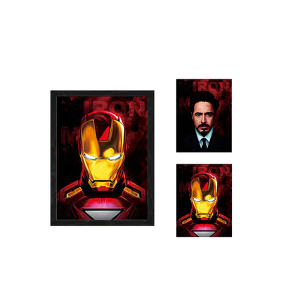 Anime Lenticular Marvel Posters 2 Personagens Mudando de Imagens Manga 3D Flip Poster Decoração de Parede
