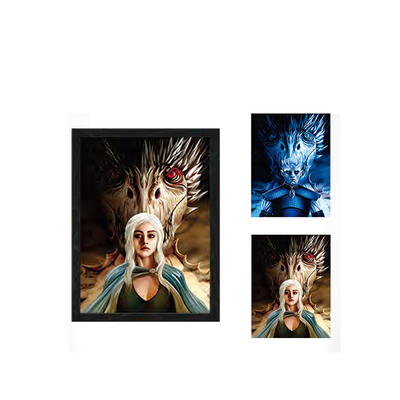 Anime Lenticular Marvel Posters 2 Personagens Mudando de Imagens Manga 3D Flip Poster Decoração de Parede