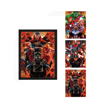 Pôster 3D de Anime Marvel 3D Pôster Lenticular Decoração de Parede Impressão 3D Mudança de Imagem Pôster de Anime
