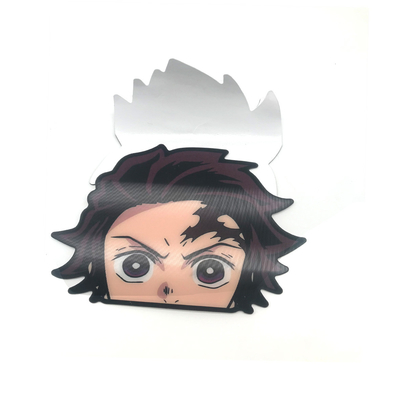 Autocolantes personalizados à prova d'água mudando flip Motion Sticker Lenticular 3D Anime Sticker para decoração de bagagem de carro laptop