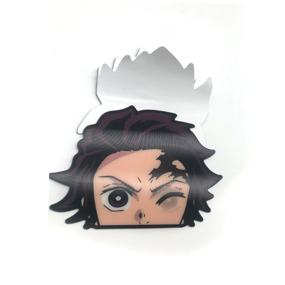Autocolantes personalizados à prova d'água mudando flip Motion Sticker Lenticular 3D Anime Sticker para decoração de bagagem de carro laptop