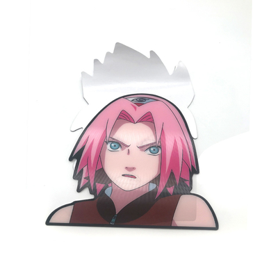 Autocolantes personalizados à prova d'água mudando flip Motion Sticker Lenticular 3D Anime Sticker para decoração de bagagem de carro laptop