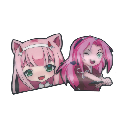 Holograma 3D Lenticular Auto Sticker de Parede Personalizado Carinhosos 3D Anime Motion Stickers Com Logotipo