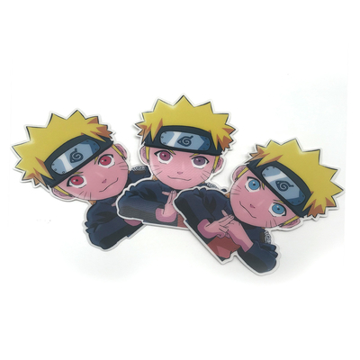 Hot Sale Auto Decals Anime 3D Personalizado Mudança Flip Motion efeito Impressão autocolante lenticular