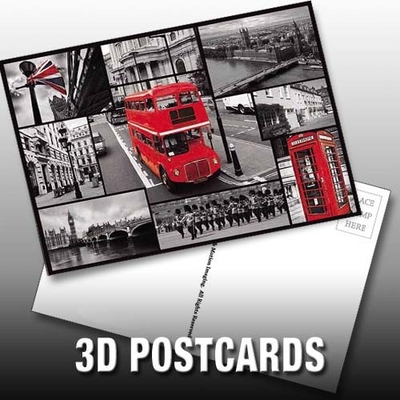 Roller Coaster Parks Lenticular 3D Motion Card Souvenir Gift Card Imagens em movimento 3d