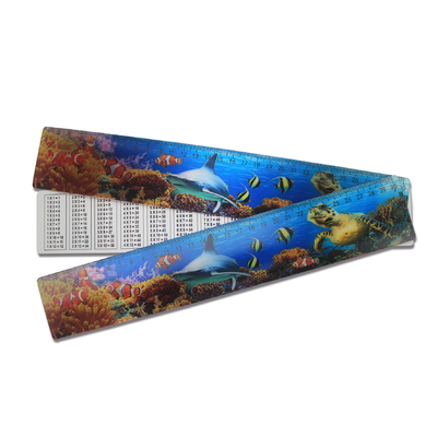 Gráfico de Impressão Lenticular 3D Regra de Plástico Regra de Impressão Lenticular Aceitar Design de Tamanho Personalizado