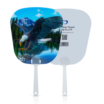 Animação 3D Lenticular Personalizada Coreia KPOP Idol Flip 3d Ventilador de Mão Transparente Tecido Ventilador de Mão Para Presentes