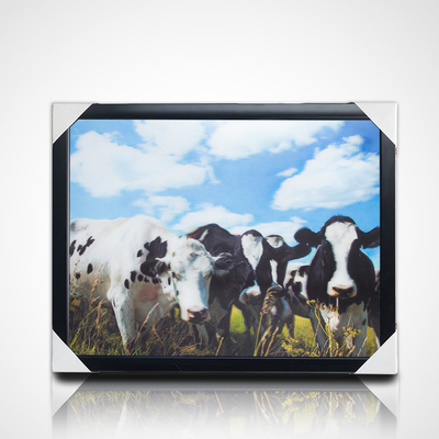 Impressão 3D de cartazes lenticulares PET personalizados Pintura 3D com quadro PS preto para decoração residencial