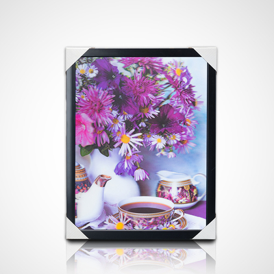 Pinturas para parede PET 40*30cm 3D 5D Animais Lenticulares World Picture With Black Frame para decoração de sala de estar