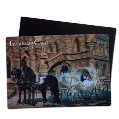 Regalo de Souvenirs do Castelo de referência Imãs lenticulares 3D para promoções
