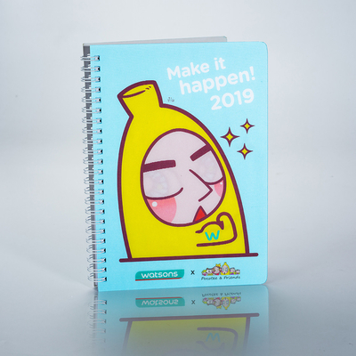 hot sales design personalizado A4 A5 3d lenticular espiral diário de exercícios notebook com capa 3d para estudantes