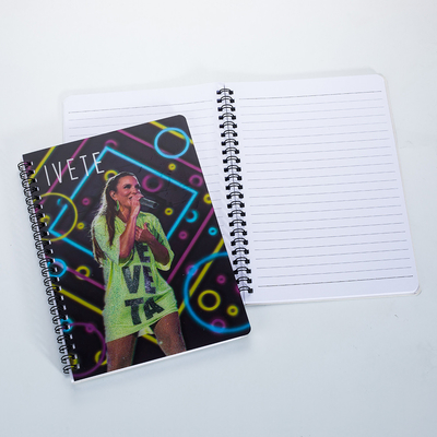 Fornecedores de papelada Personalizado A4/A5/A6 tamanho 3D PP/PET Lenticular Impressão Cover Sprial Papel de Ligação Exercício Notebook
