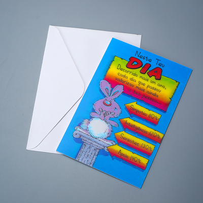 Gráfico 3D de impressão lenticular de carteira de boas-vindas