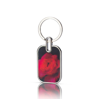 Grátis Impressão personalizada Chain Key Cut Clear Double Side Acrylic Board Key Holder Made in China Metal de aço inoxidável