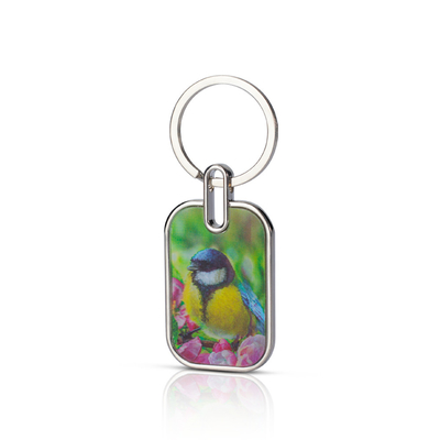 Grátis Impressão personalizada Chain Key Cut Clear Double Side Acrylic Board Key Holder Made in China Metal de aço inoxidável
