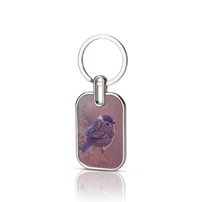 Grátis Impressão personalizada Chain Key Cut Clear Double Side Acrylic Board Key Holder Made in China Metal de aço inoxidável