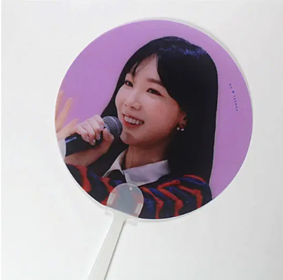 Ventilador de mão lenticular 3D personalizado Ventiladores de mão de picada clara para coleção de ídolos