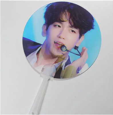 Impressão personalizada de plástico de 0,6 mm PET 3D Lenticular Impressão personalizada de ventoinha de mão