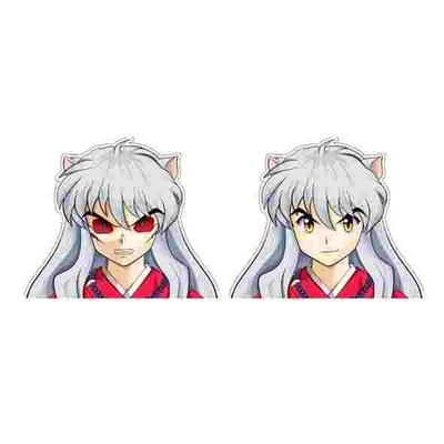 Autocolante de anime à prova d'água com adesivos Iguro Obanai Demon Slayer 3D