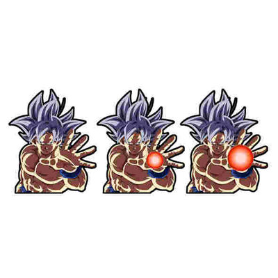 Autocolante de desenhos animados à prova d'água DBZ Vegeta Alterando Flips Autocolantes Anime Lenticular Autocolante de animação