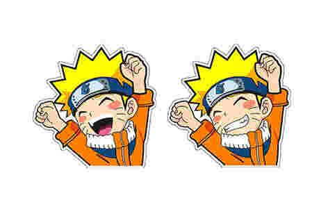 Motion Laptop 3D Sticker Anime impermeável Decal Anime Motion Stickers para maleta frigorífico de carro
