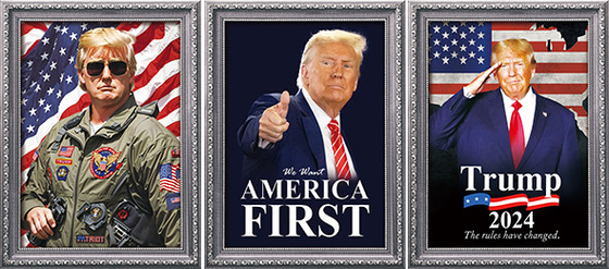 TRUMP Designs Impressão 3D personalizada PET Lenticular Poster Impressão 3D Lenticular