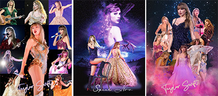 Autocolantes personalizados Supper Star Tyleor Swift Mudança Flip Decals Motion Sticker 3D Autocolantes Lenticulares Anime