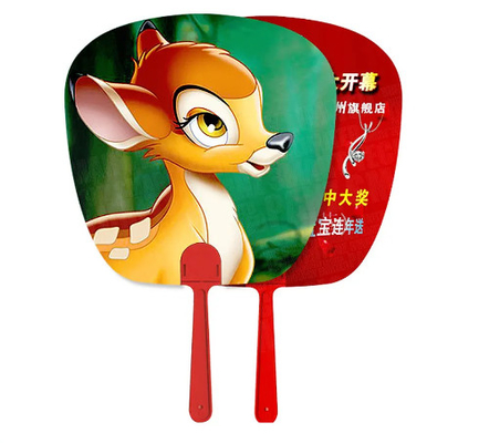 Impressão de imagem lenticular 3D de plástico personalizado PET Flip Publicidade Fan PP Fan Impressão 3D Fan de mão Business Gift