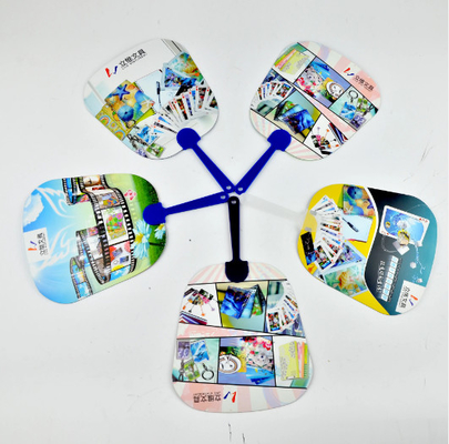 Custom Beautiful Designs 3D Lenticular Ventilador de mão plástico PET 3D promocional Ventiladores de mão desenhos animados 3D Ventiladores lenticulares