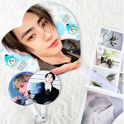 Japanese Korean Idol Group DIY Fan Concert Produção de plástico Love King Surrounding Stars Design Fan