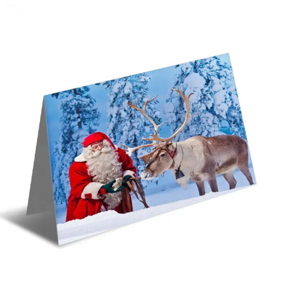 Cartões de Saudação 3D Lenticulares Personalizados para Celebração de Natal