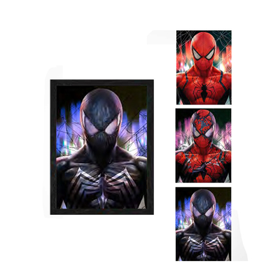 Anime Lenticular Marvel Posters 2 Personagens Mudando de Imagens Manga 3D Flip Poster Decoração de Parede