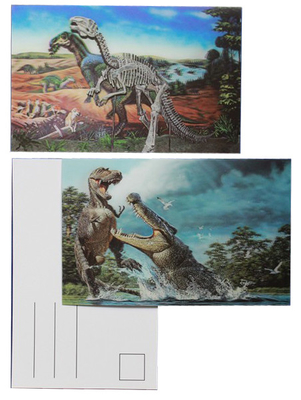 Regalos para crianças Dinossauro Cartão 3D Animação Imagem Cartão postal 3D Cartões móveis