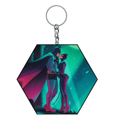 Personagem de animação personalizada de bricolage Chave de chave acrílica de dois lados Aço inoxidável com impressão UV Método de impressão de 6 cores