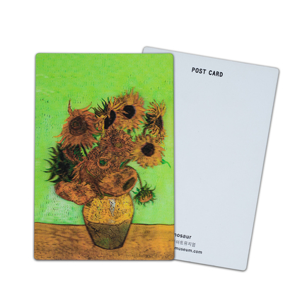 Os girassóis de Van Gogh Cartões postais lenticulares 3D para a galeria de arte do museu