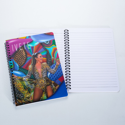 Fornecedores de papelada Personalizado A4/A5/A6 tamanho 3D PP/PET Lenticular Impressão Cover Sprial Papel de Ligação Exercício Notebook