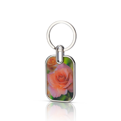 Grátis Impressão personalizada Chain Key Cut Clear Double Side Acrylic Board Key Holder Made in China Metal de aço inoxidável