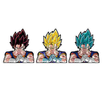 Autocolante de desenhos animados à prova d'água DBZ Vegeta Alterando Flips Autocolantes Anime Lenticular Autocolante de animação