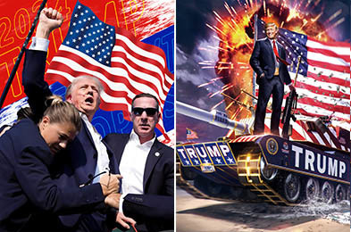 Imagem de Presidente 3D Impressão Lenticular 3D Flip Effect Poster